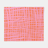 Retro Grid Abstract patroon Fleece Deken (Voorkant (Horizontaal))