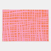 Retro Grid Abstract patroon Inpakpapier Vel (Voorkant 3)