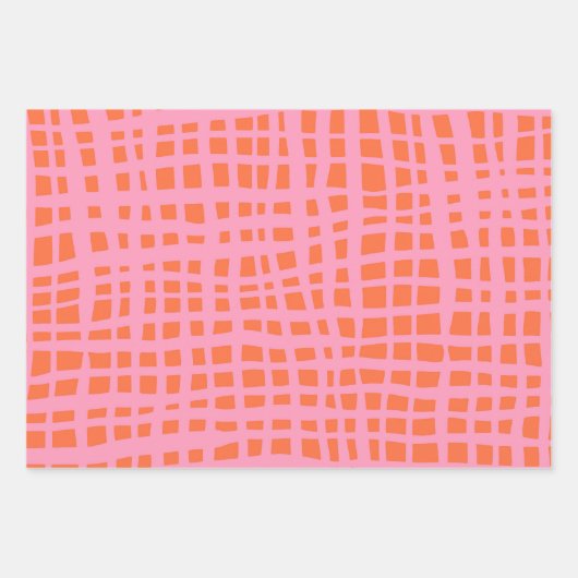 Retro Grid Abstract patroon Inpakpapier Vel (Voorkant 2)