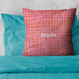 Retro Grid Abstract Patroon  Kussen