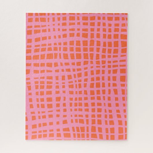 Retro Grid Abstract patroon Legpuzzel (Verticaal)