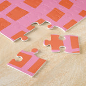 Retro Grid Abstract patroon Legpuzzel (Zijkant)