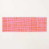 Retro Grid Abstract patroon Yogamat (Voorkant (horizontaal))