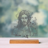 Retro Grid Jezus Koning Der Koningen Openbaring 19 Acryl Bord (Neutraal)