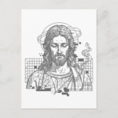 Retro Grid Jezus Koning der Koningen Openbaring 19 Briefkaart (Voorkant)