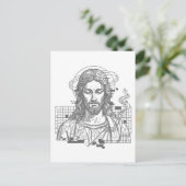 Retro Grid Jezus Koning der Koningen Openbaring 19 Briefkaart (Staand voorkant)