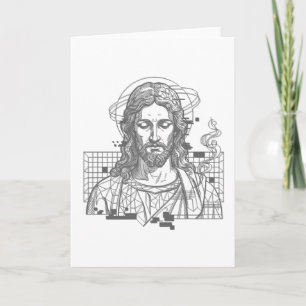Retro Grid Jezus Koning der Koningen Openbaring 19 Kaart