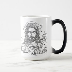 Retro Grid Jezus Koning der Koningen Openbaring 19 Magische Mok