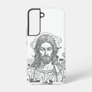 Retro Grid Jezus Koning der Koningen Openbaring 19 Samsung Galaxy Hoesje
