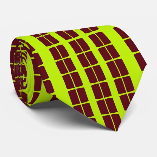 Retro Grid Neck Tie Stropdas (Opgerold)