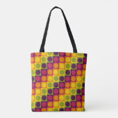 Retro Grid Polka Play Tote Bag (Achterkant)