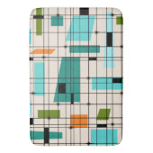 Retro Grid & Starbursts Bath Mat (Voorkant Verticaal)