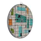 Retro Grid & Starbursts Dart Board Dartbord (Voorkant Links)