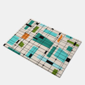 Retro Grid & Starbursts Doormat Deurmat (Schuin)