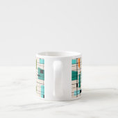 Retro Grid & Starbursts Espresso Mok (Achterkant)