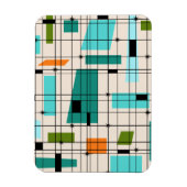 Retro Grid & Starbursts Flexibele Magneet (Verticaal)