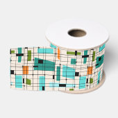 Retro Grid & Starbursts Grosgrain Ribbon Lint (Spoel)