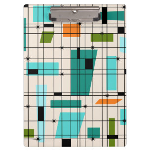 Retro Grid & Starbursts klembord
