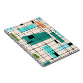 Retro Grid & Starbursts notebook Notitieboek (Rechterzijde)