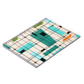 Retro Grid & Starbursts notebook Notitieboek (Linkerzijde)