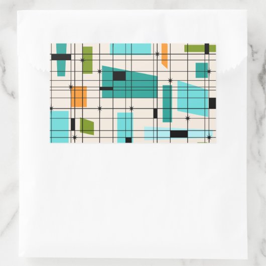 Retro Grid & Starbursts Stickers (Tas)