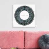 Retro Griekse schijf Canvas Afdruk (Insitu (Woonkamer))