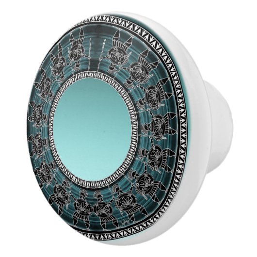 Retro Griekse schijf Keramische Knop (Rechts)