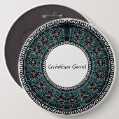Retro Griekse schijf Ronde Button 6,0 Cm (Voorkant /achterkant)