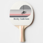 Retro griezelig met naam tafeltennisbatje (Voorkant)