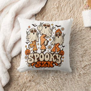 Retro Griezelig Seizoen Spoken Groovy 70s Hallow Kussen