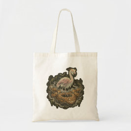 Retro Griezelige Flamingo Halloween-ontwerp Tote Bag
