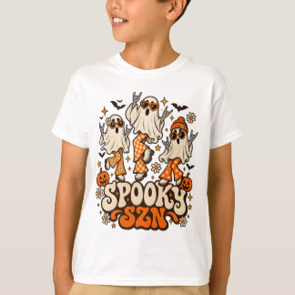 Retro Griezelige SZN Geesten | Groovy 70s Hallowee T-shirt