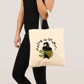 Retro Griezige Halloween Heks Tote Bag (Voorkant (product))