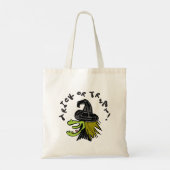 Retro Griezige Halloween Heks Tote Bag (Achterkant)