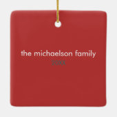 Retro Grijs Kleurrijk Oh Kerstboom Vakantie Keramisch Ornament (Achterkant)