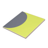 Retro Grijs Neon Groen Halve Cirkel Vet Midden Eeu Tegeltje (Zijkant)