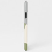 Retro Grijs Sage Groen Taupe Bruin Ecru Kunstpatro iPhone Hoesje (Rechterkant)