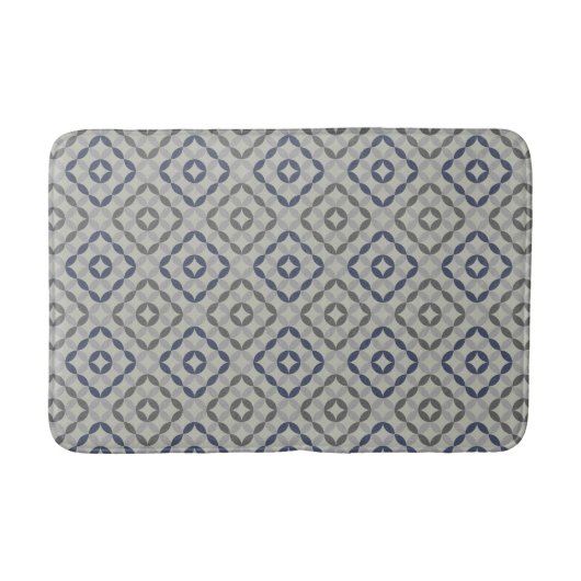Retro grijze patroon badmat (Voorkant)