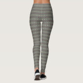 Retro Grijze Polka Dots Stijl Leggings (Achterkant)