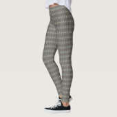 Retro Grijze Polka Dots Stijl Leggings (Links)