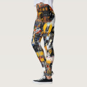 Retro, grijze stickers wandpatroon, thema van 90 s leggings (Links)