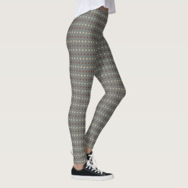 Retro Grijze Stippen Stijl Leggings