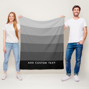 Retro grijze strepen met eenvoudige naam zonder sc fleece deken