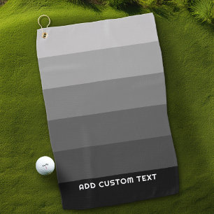 Retro grijze strepen met eenvoudige naam zonder sc golfhanddoek