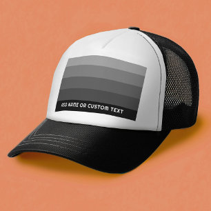 Retro grijze strepen met eenvoudige schreefloze na trucker pet