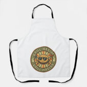 Retro Grill Master Burger Karakter BBQ King Vinta Schort (Voorkant)
