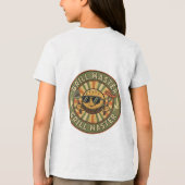 Retro Grill Master Burger Karakter BBQ King Vinta Tri-Blend Shirt (Achterkant)