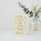 Retro Grille Citrus Groen Cakedecorator Qr-code Visitekaartje (Staand voorkant)