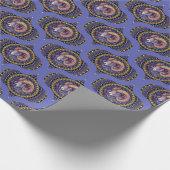 Retro grillige Ram Astrologie Mandala Patroon Cadeaupapier (Hoek)