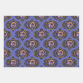 Retro grillige Ram Astrologie Mandala Patroon Inpakpapier Vel (Voorkant)